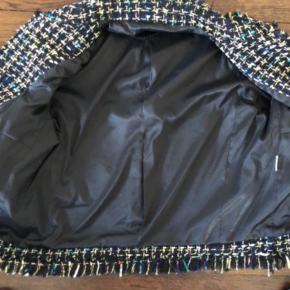 Zara Ribbon and Gold Thread Short Jacket w/Fringe - Picture 4 of 5